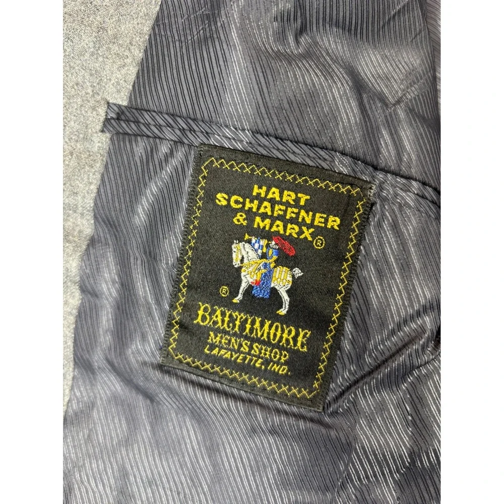 Hart Schaffner Marx Mens Gray Wool‎ Blazer Sport Coat Corporate Collection 42R